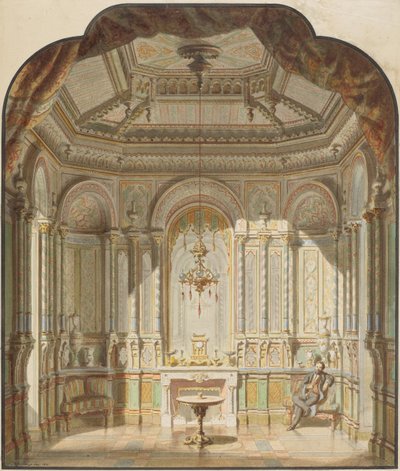 A Moorish Smoking Room by Emmanuel Coulange Lautrec